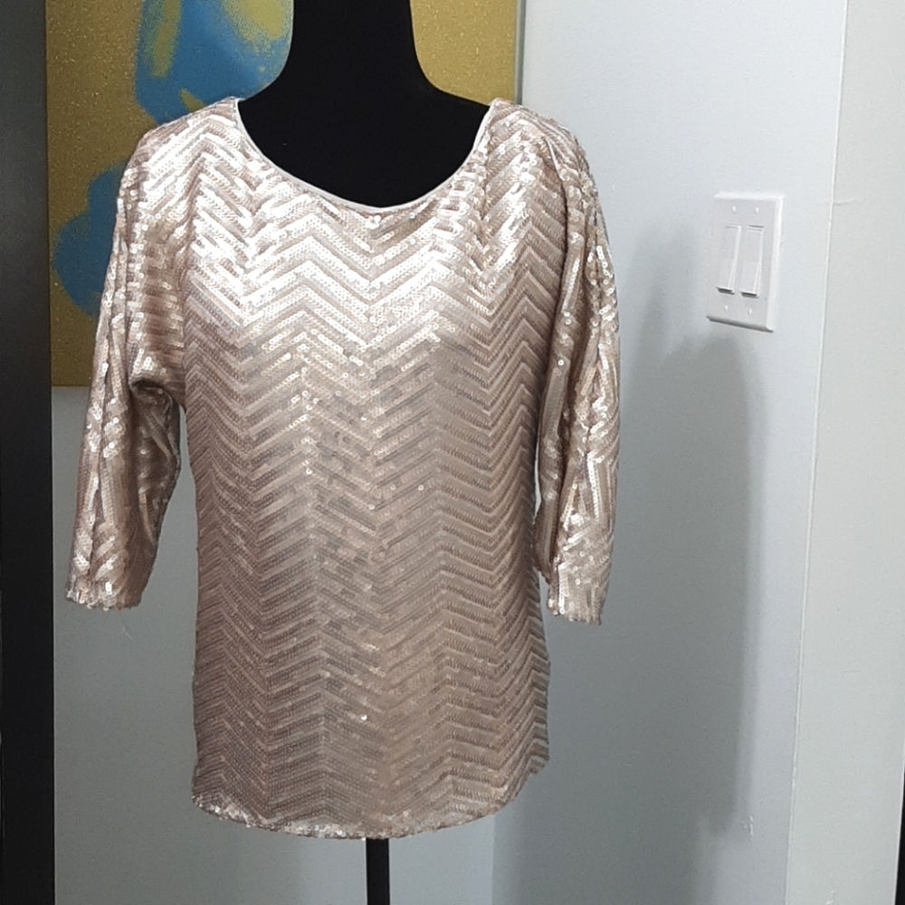 White House Black Market relaxed sequin top - Picture 1 of 11